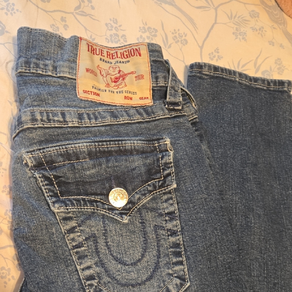 True Religion Women's Classic Blue Boot Cut Jeans